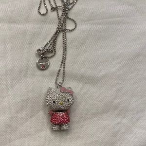 Swarovski Hello Kitty Pink 3D Pendant Necklace